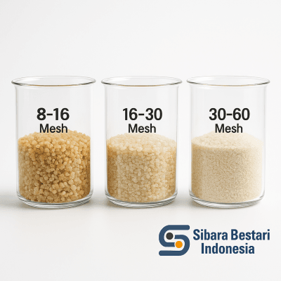 mesh pasir silika