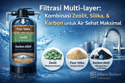Filtrasi Multi-layer Kombinasi Zeolit, Silika, & Karbon untuk Air Sehat