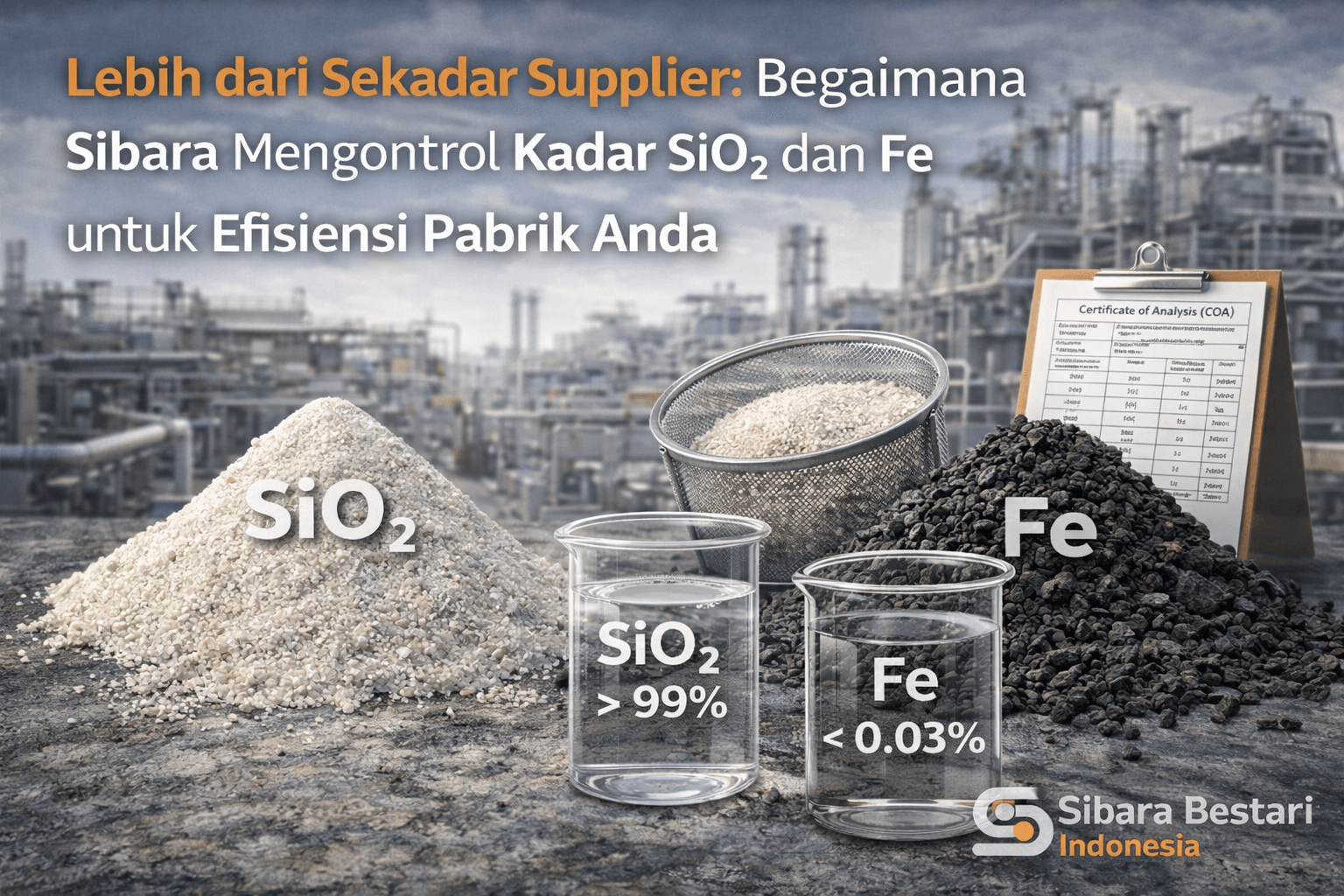 Lebih dari Sekadar Supplier Bagaimana Sibara Mengontrol Kadar SiO2 dan Fe untuk Efisiensi Pabrik Anda]