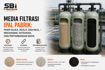 Media Filtrasi IPAL Pabrik Pasir Silika, Zeolit, dan MnO₂ — Mekanisme, Integrasi, dan Pertimbangan Biaya