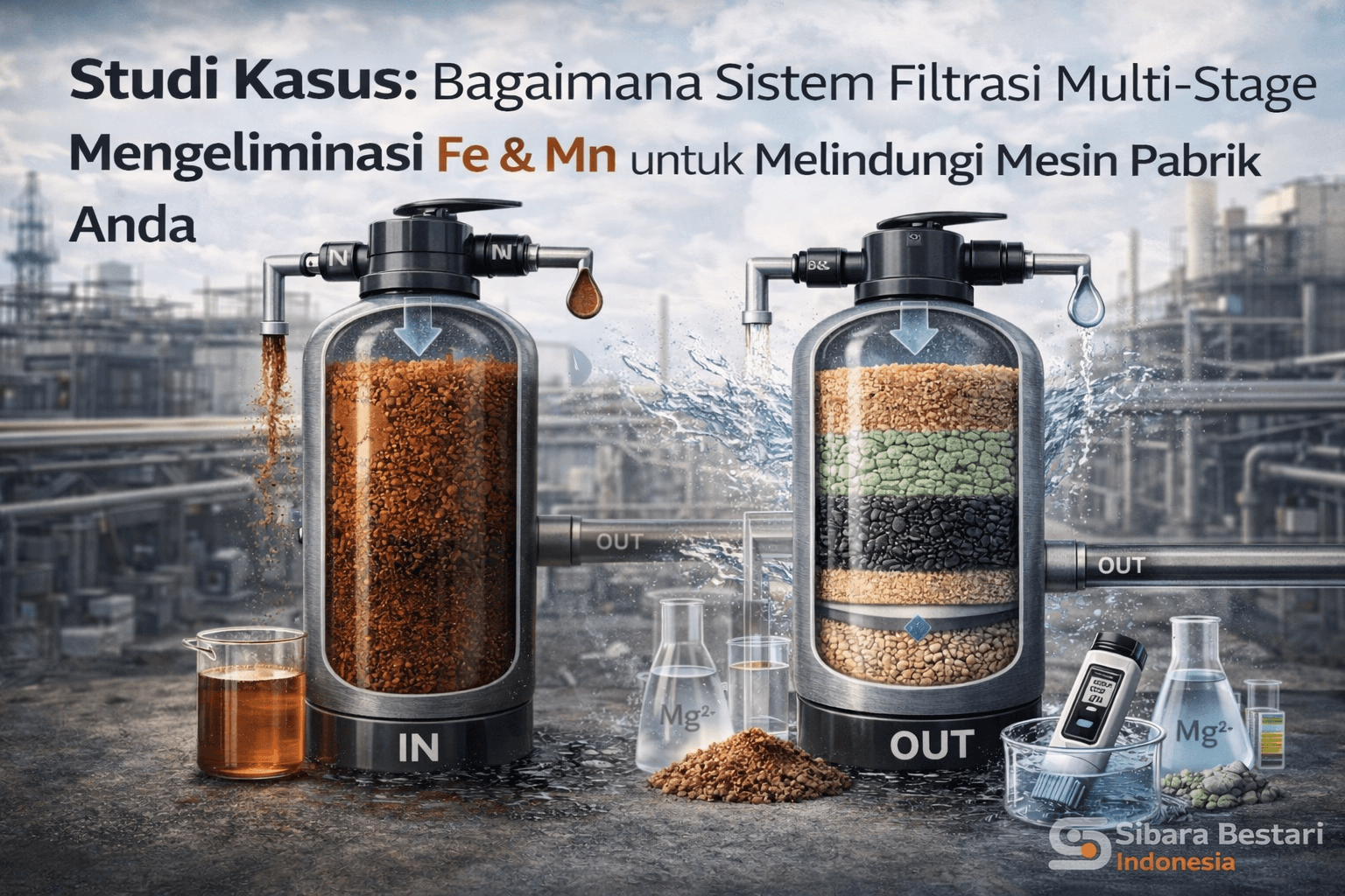 Studi Kasus Bagaimana Sistem Filtrasi Multi-Stage Mengeliminasi Fe & Mn untuk Melindungi Mesin Pabrik Anda