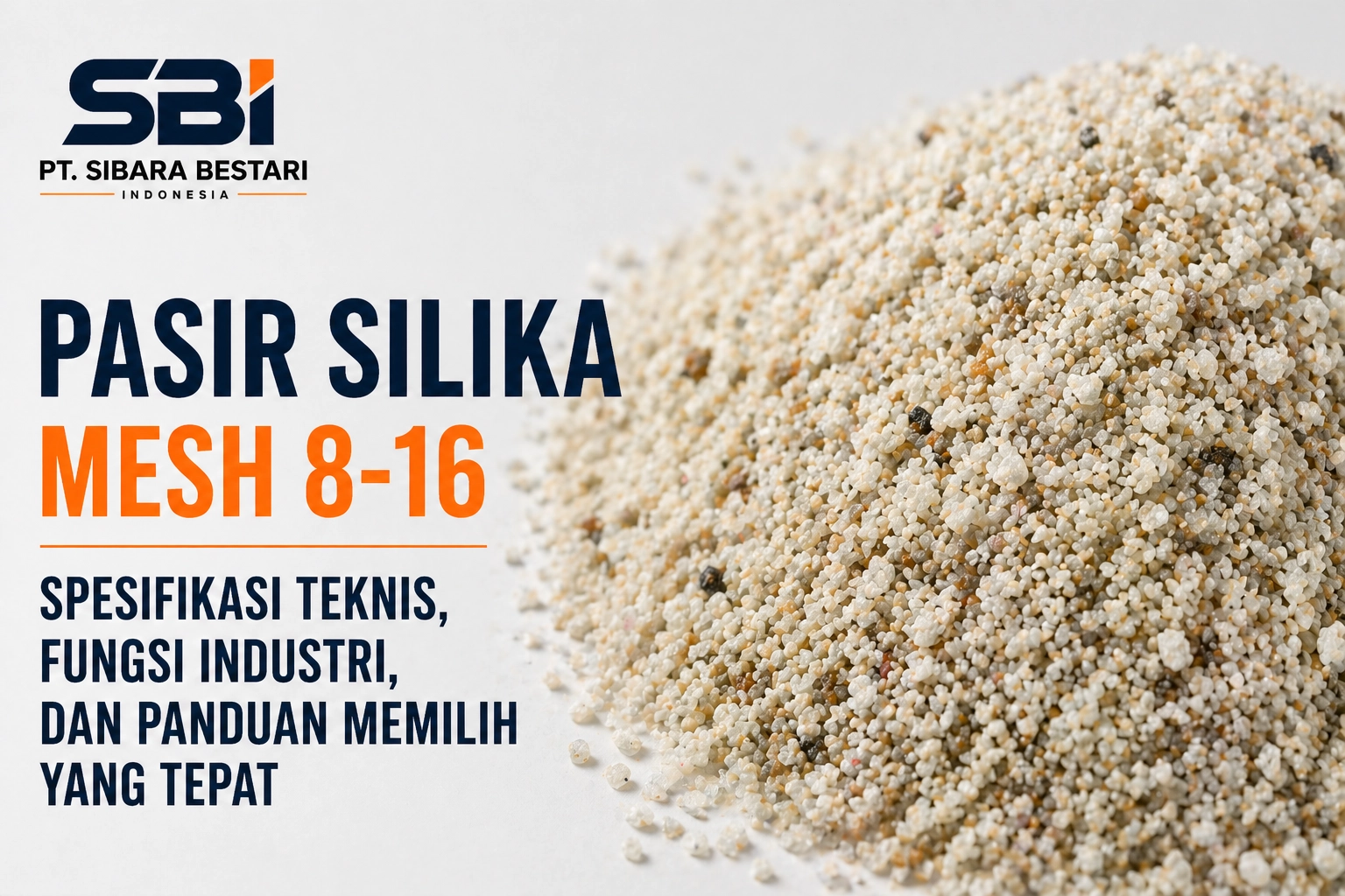 Panduan dan Spesifikasi pasir silika mesh 8-16
