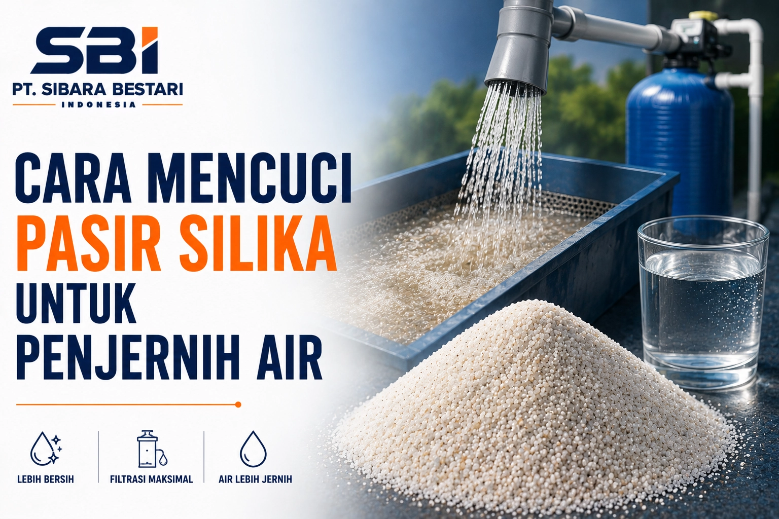 cara mencuci pasir silika untuk penjernih air