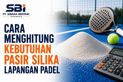 cara menghitung kebutuhan pasir silika lapangan padel