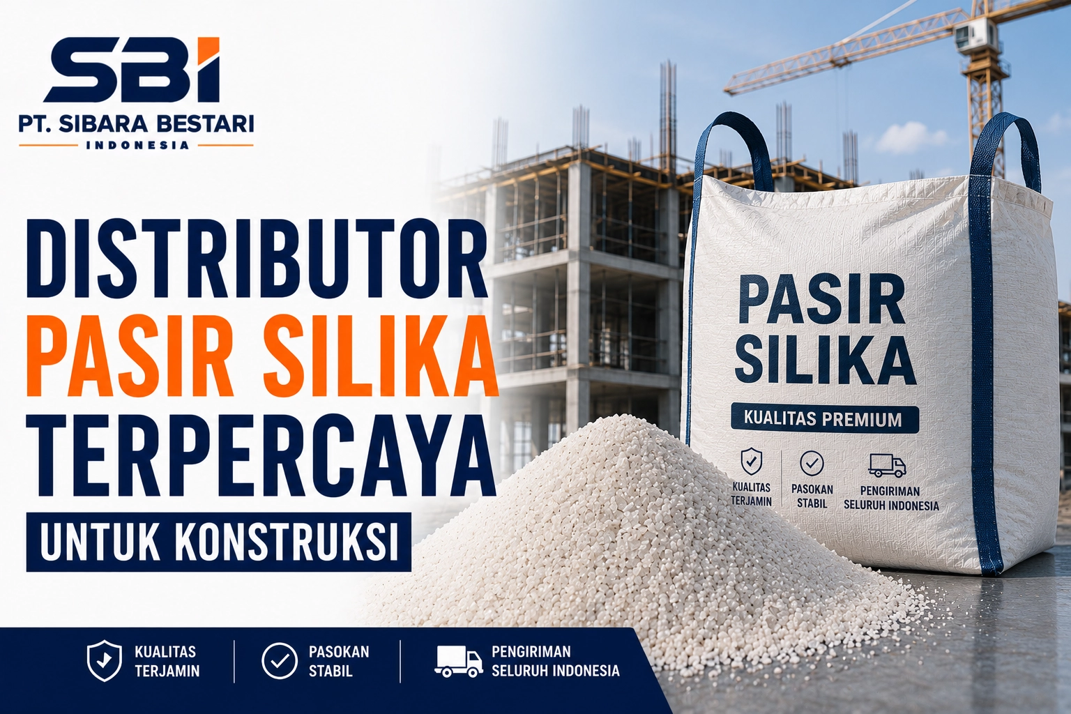 distributor pasir silika terpercaya untuk kontruksi