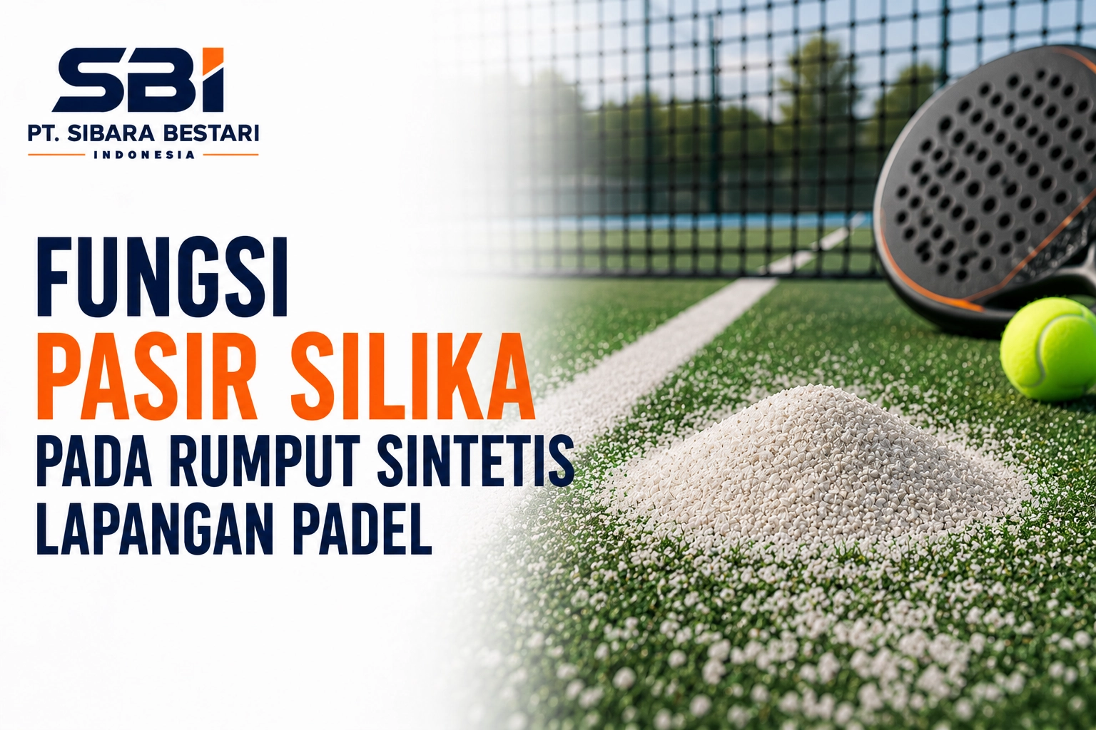 fungsi pasir silika pada rumput sintetis lapangan padel