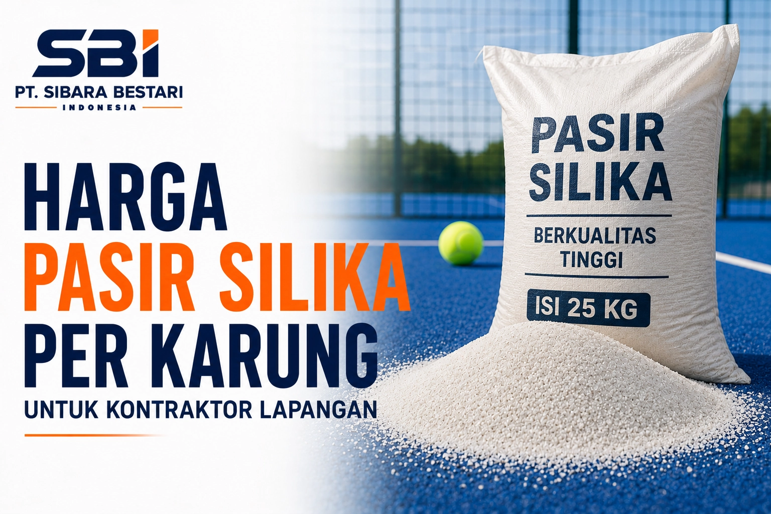 harga pasir silika per karung untuk kontraktor lapangan