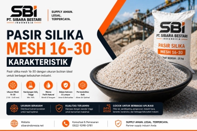 karakteristik pasir silika mesh 16 -30
