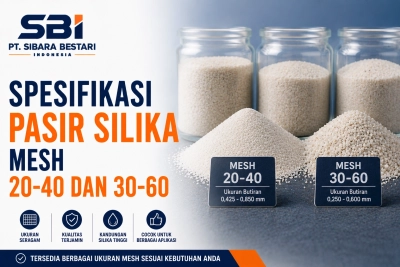 spesifikasi pasir silika mesh 20-40 dan 30-60