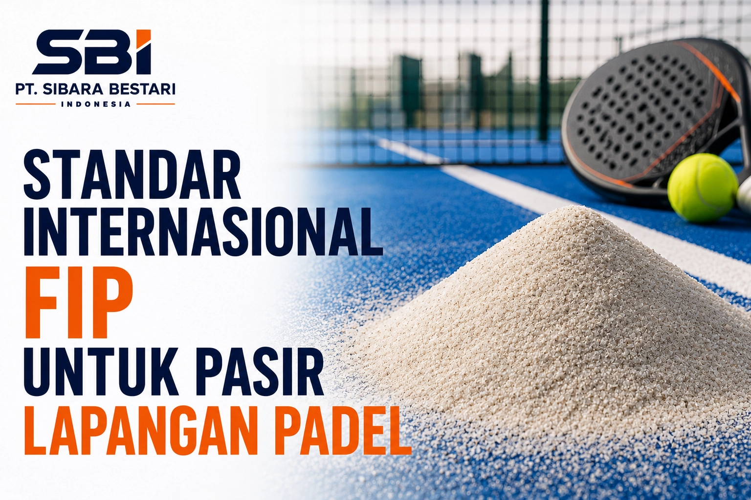 standar internasional FIP untuk pasir lapangan padel