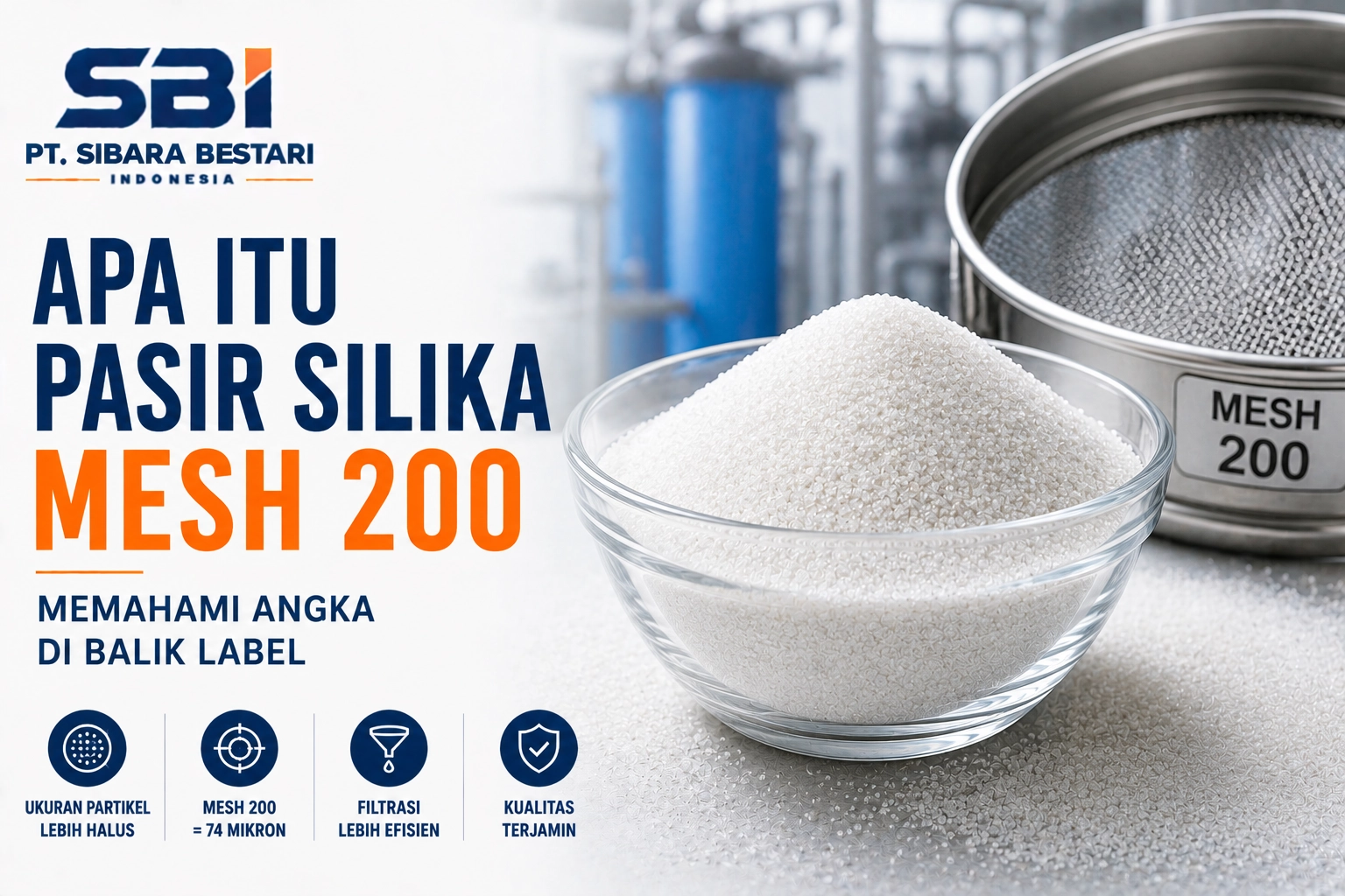apa itu pasir silika mesh 200