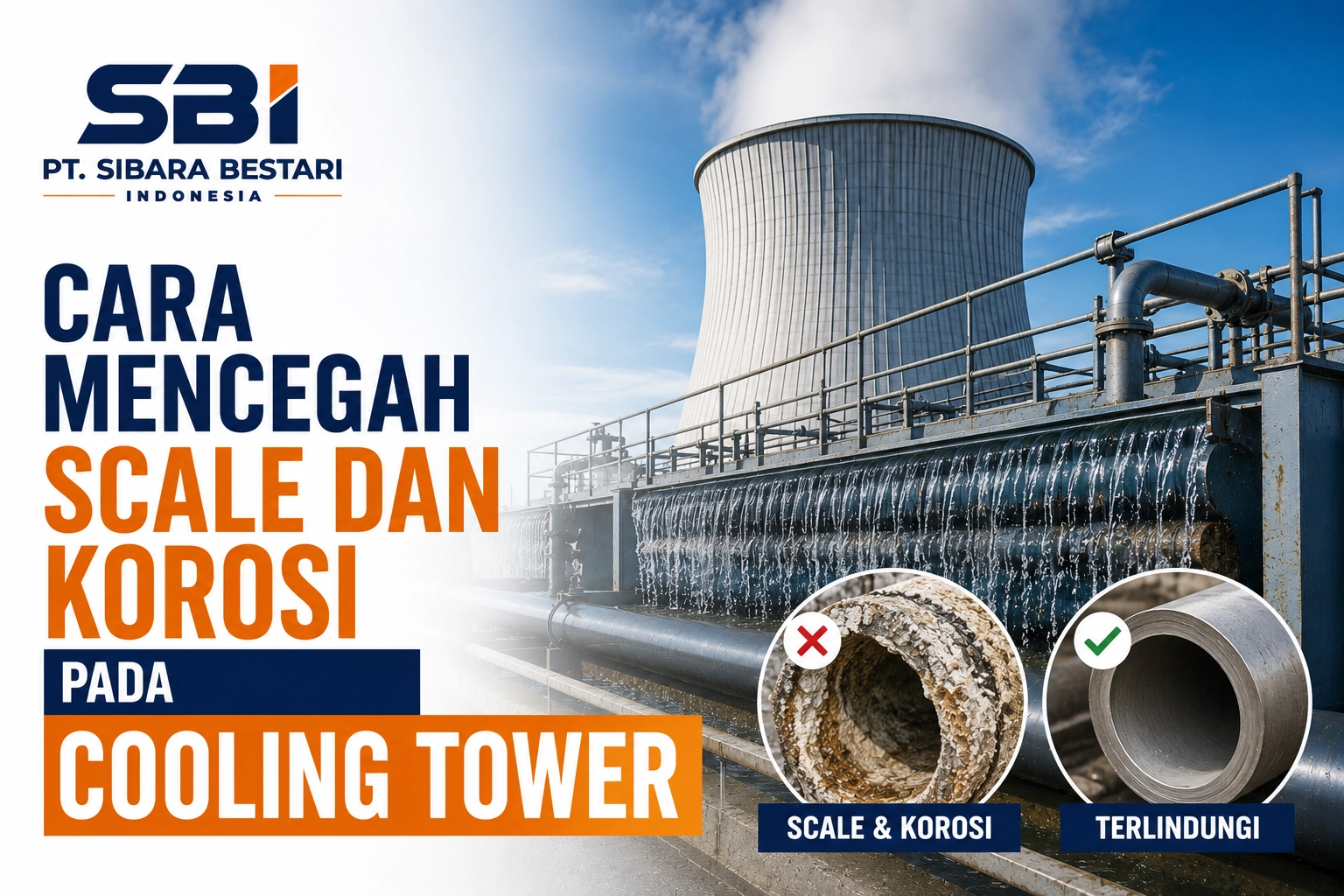 cara mencegah scale dan korosi pada cooling tower