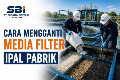 cara mengganti media filter ipal pabrik