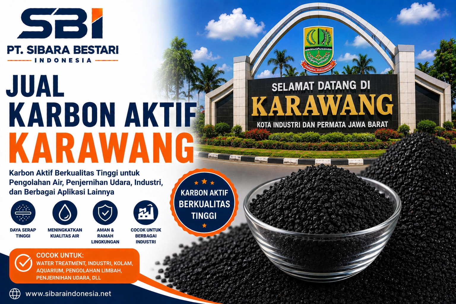 Solusi Media Filtrasi Industri: Jual Karbon Aktif Karawang PT. SIBARA BESTARI INDONESIA