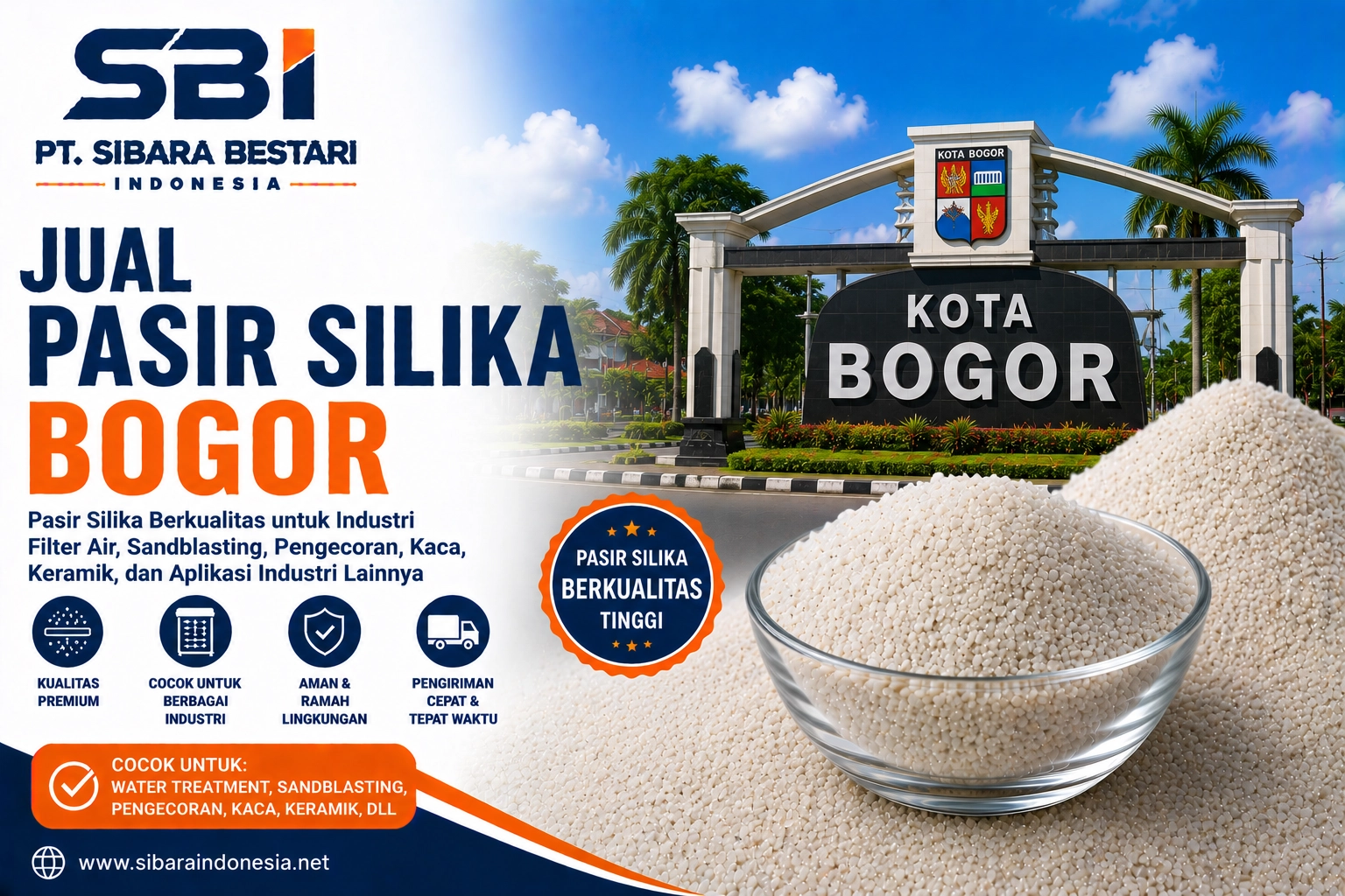 jual pasir silika bogor