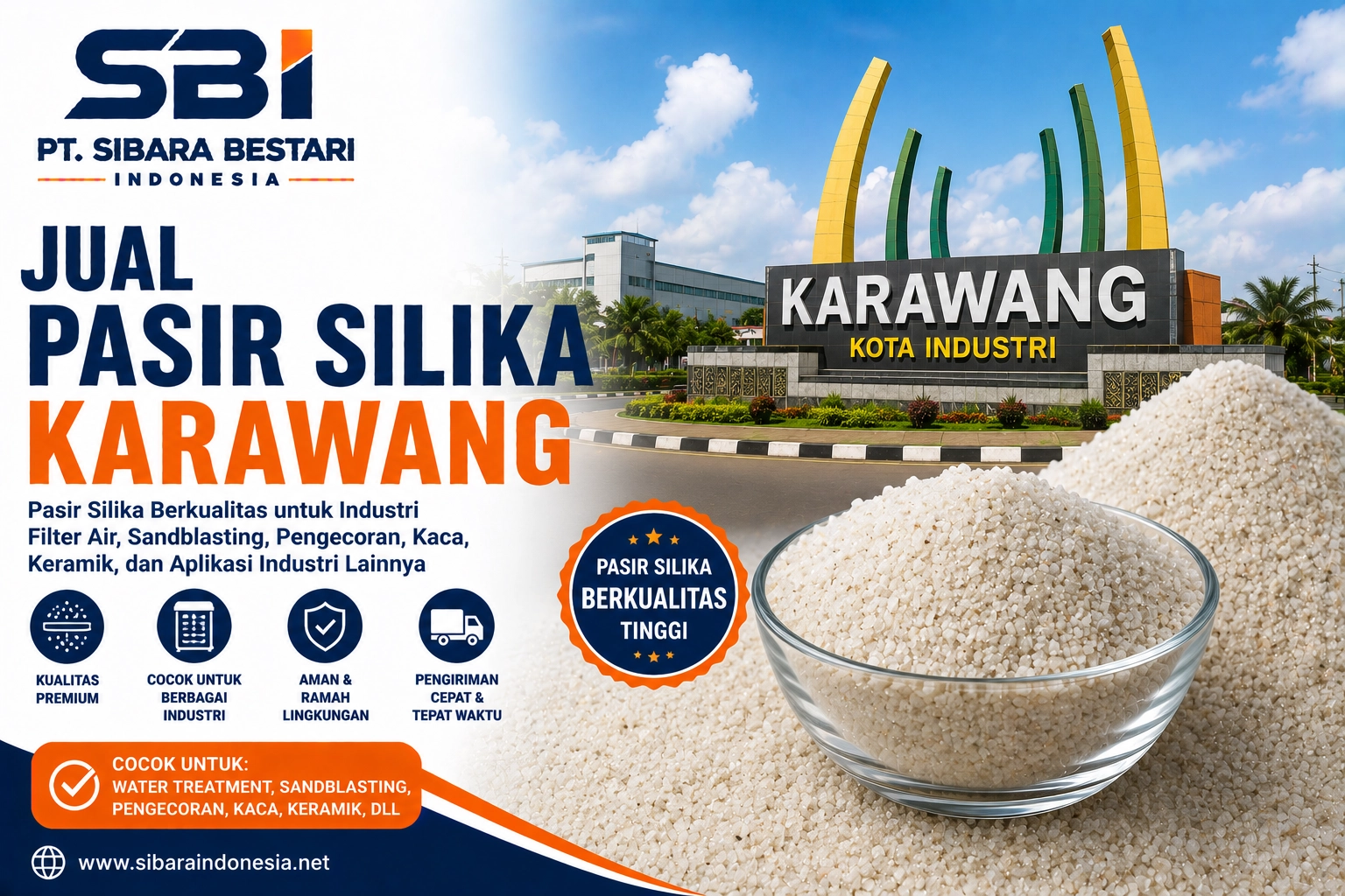 jual pasir silika karawang