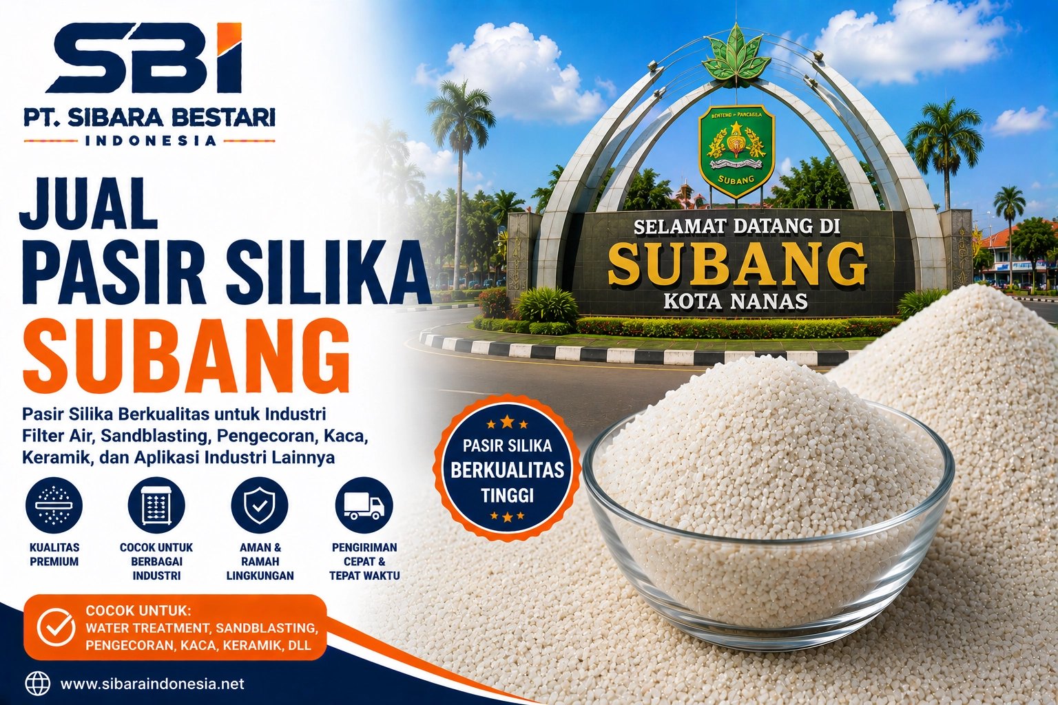 jual pasir silika subang