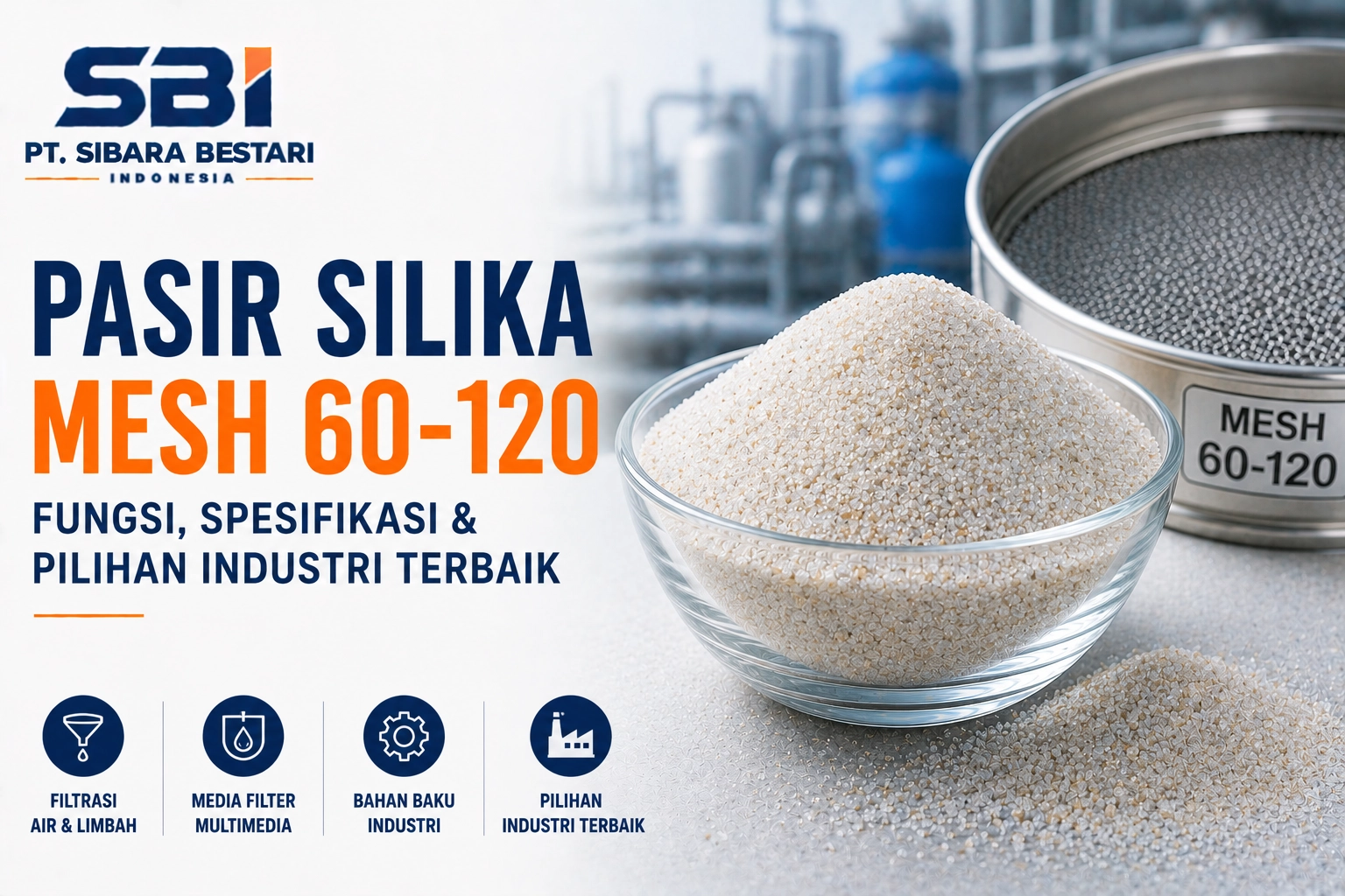 pasir silika mesh 60-120