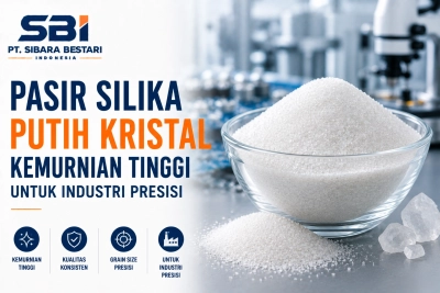 pasir silika putih kristal kemurnian tinggi untuk industri presisi