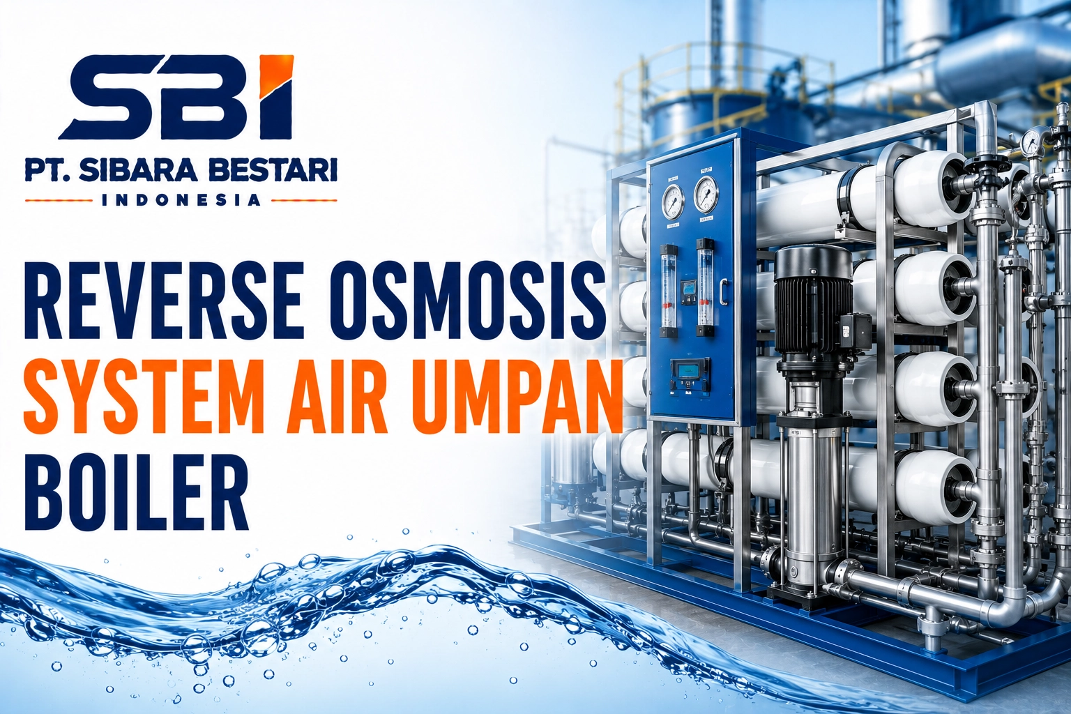 reverse osmois system air umpan boiler