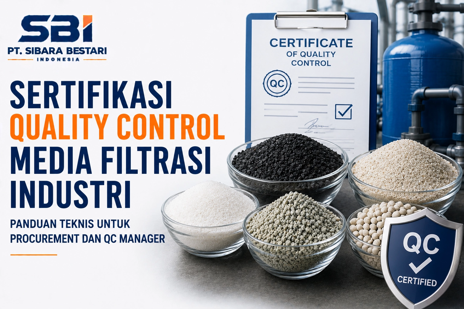 sertifikasi quality control media filtrasi industri