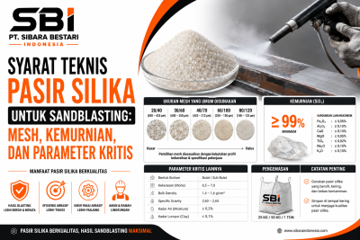 Syarat Teknis Pasir Silika untuk Sandblasting Mesh, Kemurnian, dan Parameter Kritis
