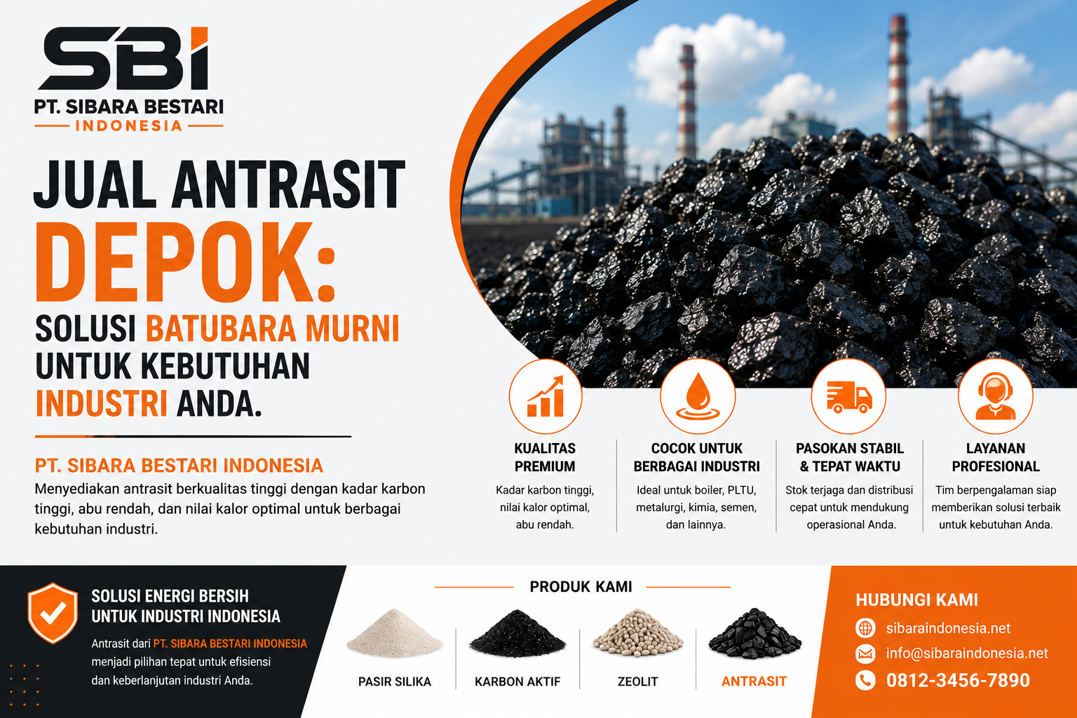Jual Antrasit Depok: Solusi Batubara Murni untuk Kebutuhan Industri Anda