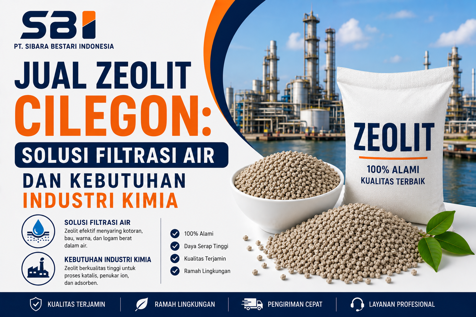 Jual Zeolit Cilegon: Solusi Filtrasi Air dan Kebutuhan Industri Kimia