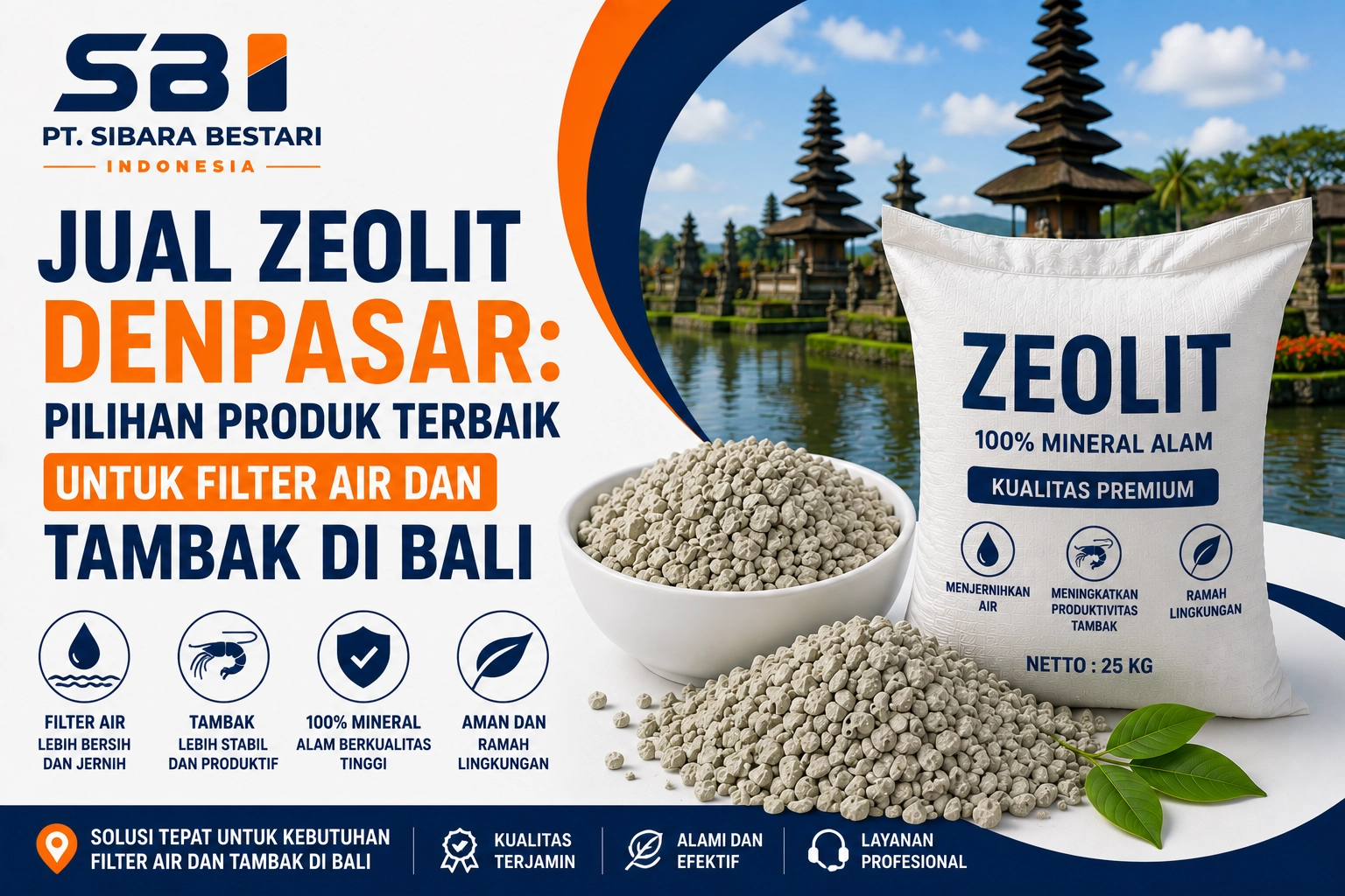 Jual Zeolit Denpasar: Pilihan Produk Terbaik Untuk Filter Air dan Tambak di Bali