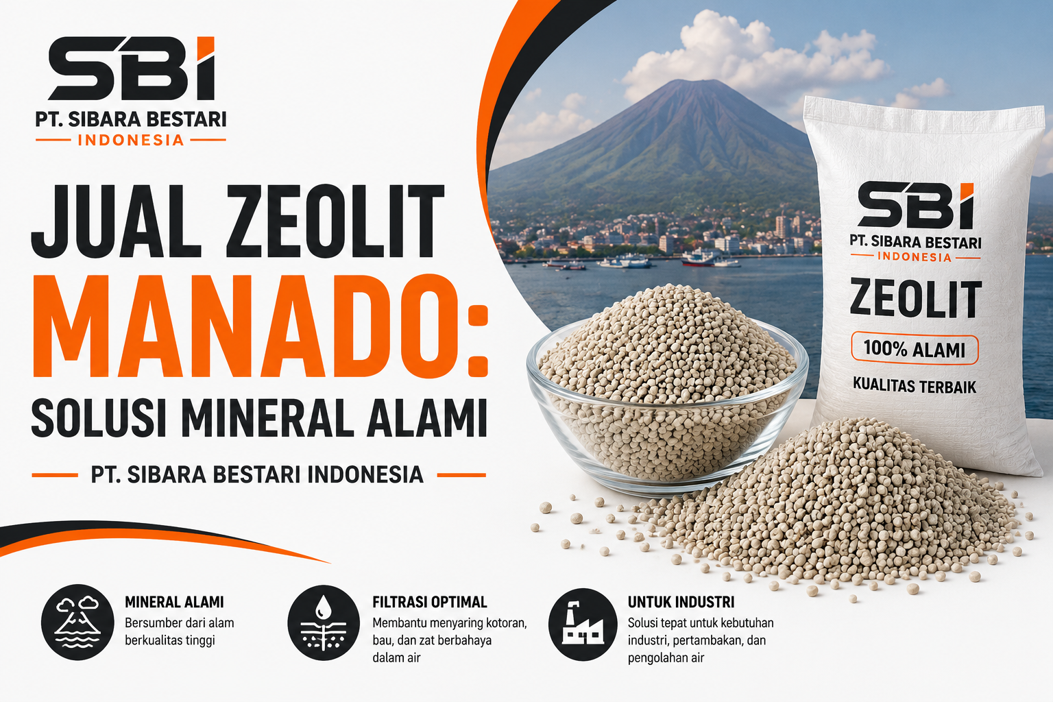 Jual Zeolit Manado: Solusi Mineral Alami PT. SIBARA BESTARI INDONESIA