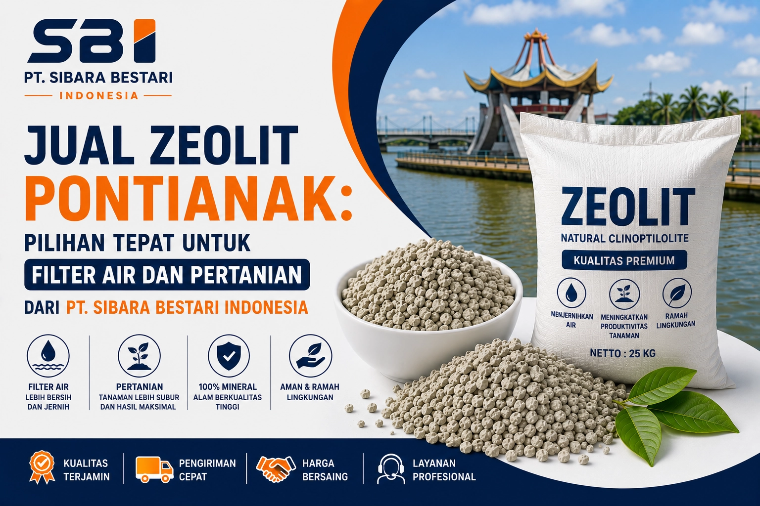 Jual Zeolit Pontianak: Pilihan Tepat untuk Filter Air dan Pertanian dari PT. SIBARA BESTARI INDONESIA