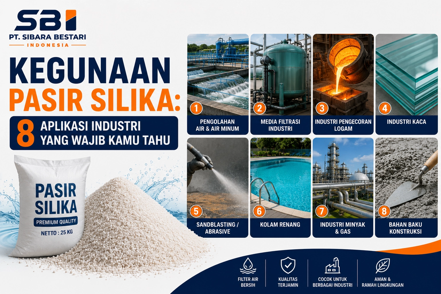 kegunaan pasir silika