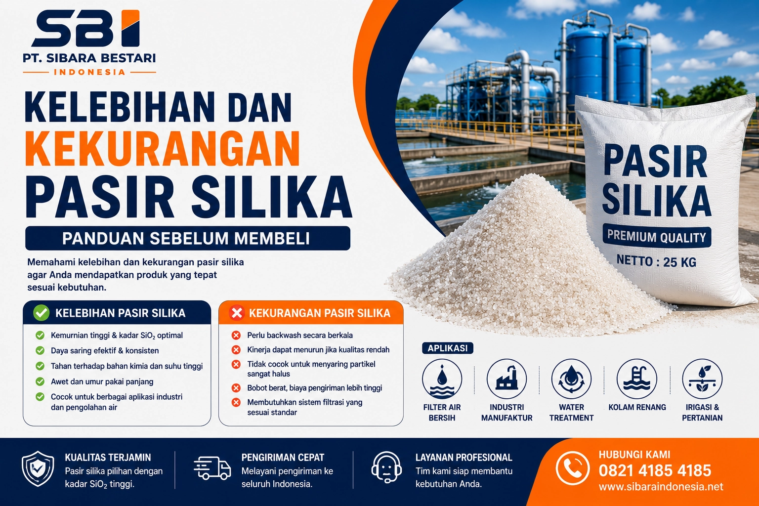 kelebihan dan kekurangan pasir silika