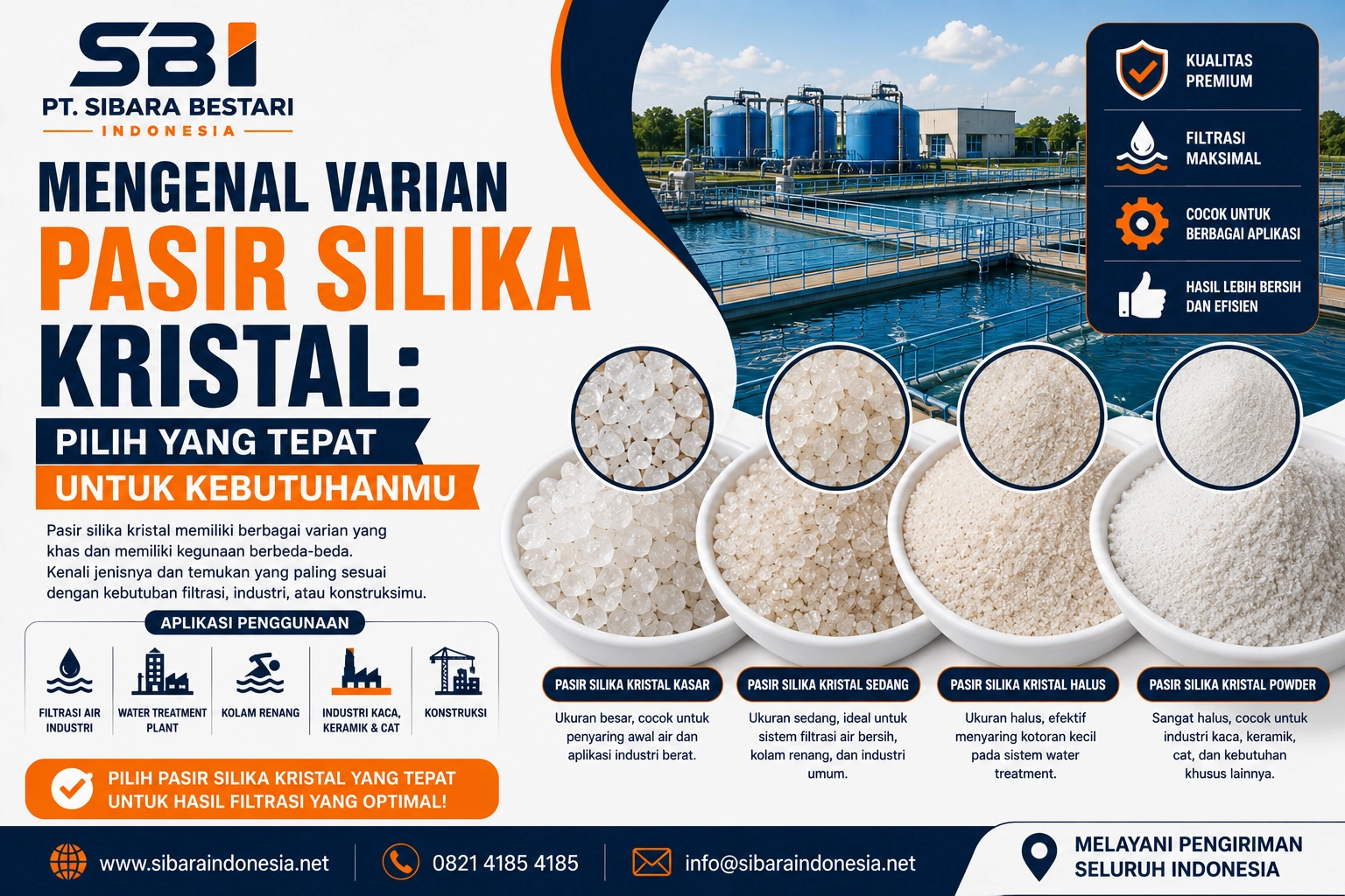 pasir silika kristal