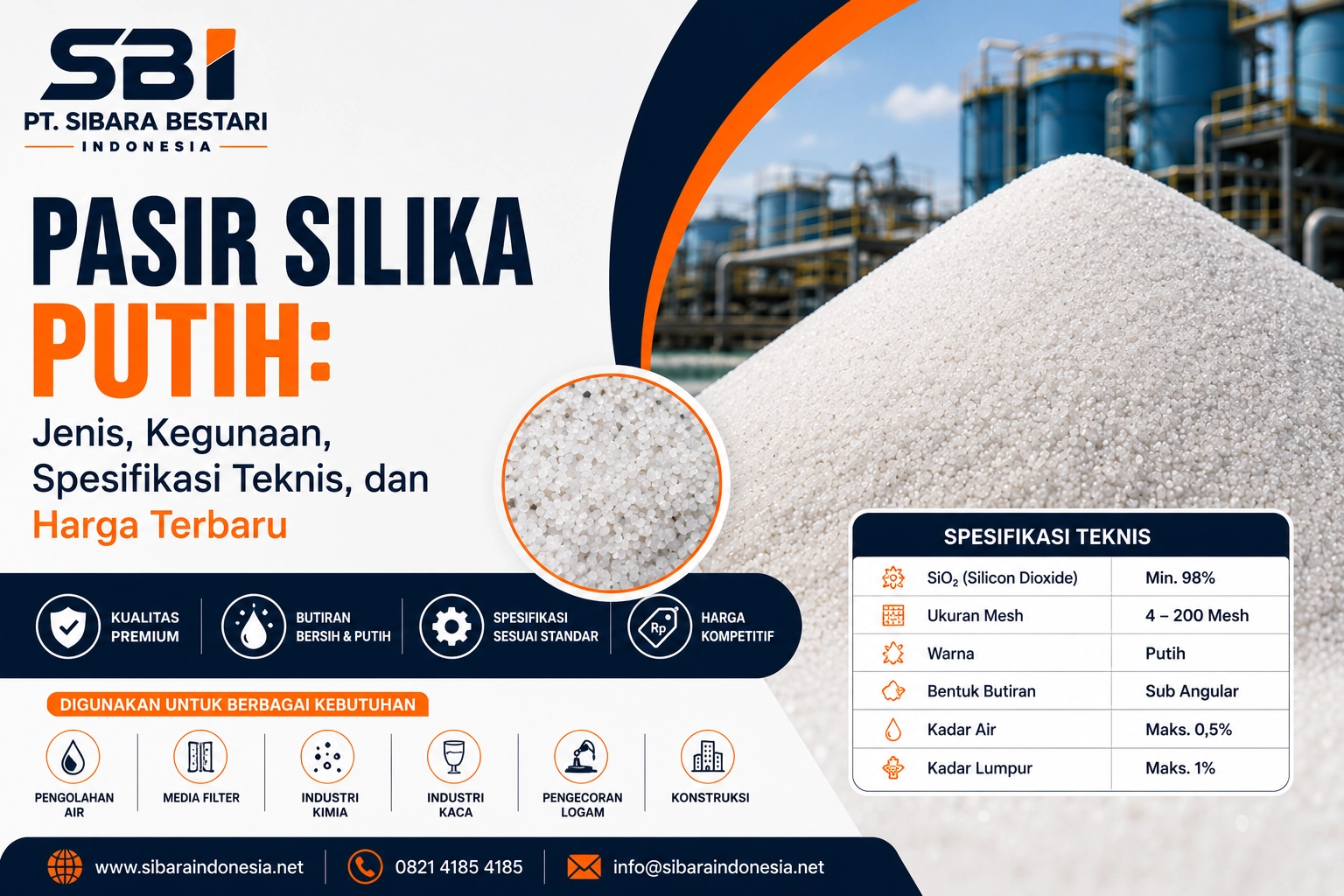 pasir silika putih