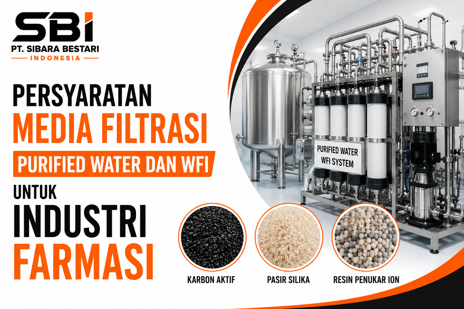 persyaratan media filtrasi purified water dan wfi untuk industri farmasi