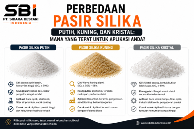Perbedaan Pasir Silika Putih, Kuning, dan Kristal