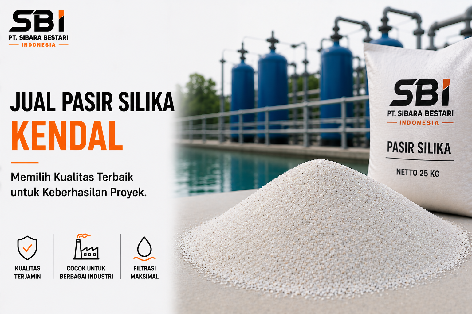 jual pasir silika kendal