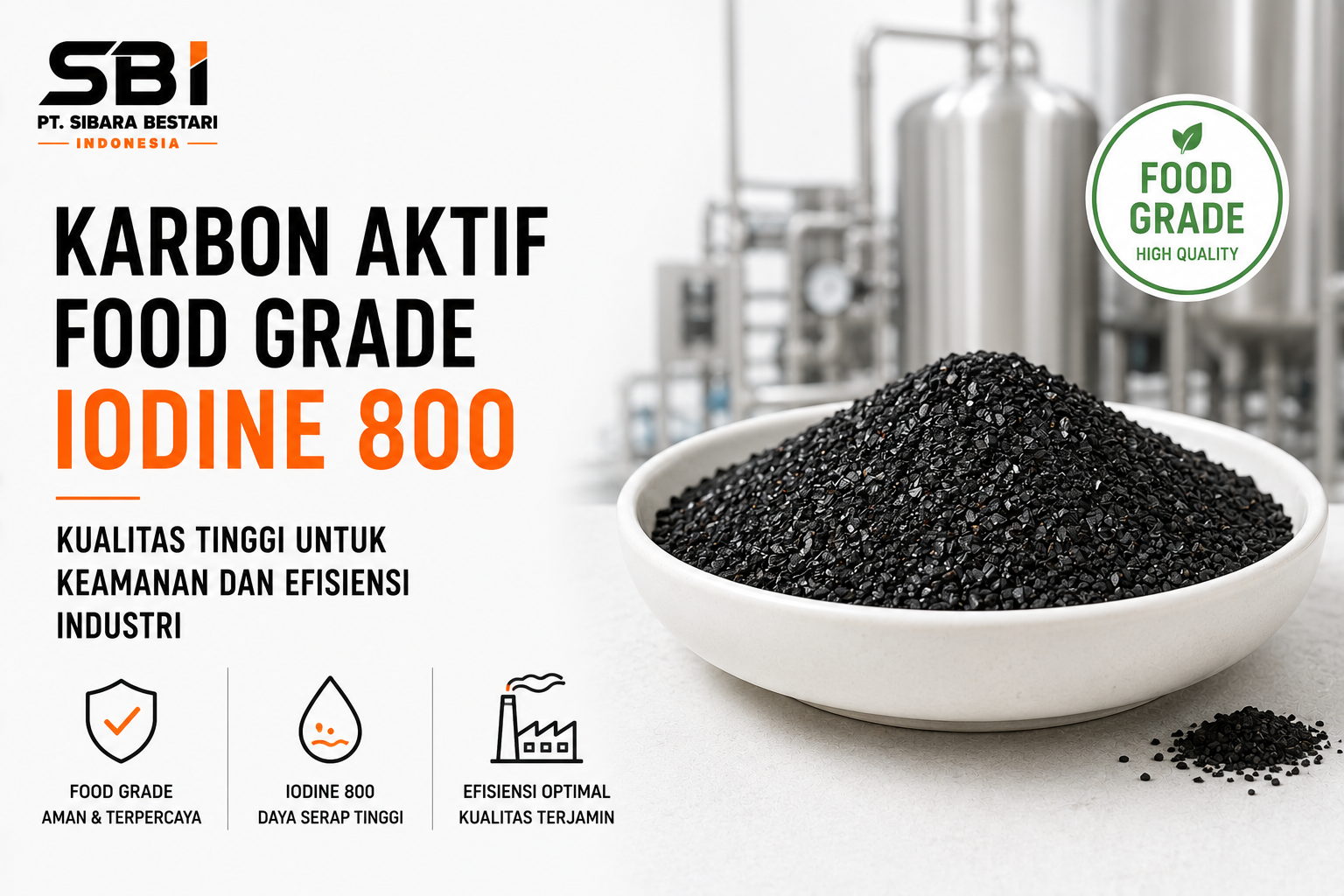 karbon aktif food grade iodine 800