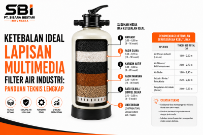 ketebalan ideal lapisan multimedia filter air industri