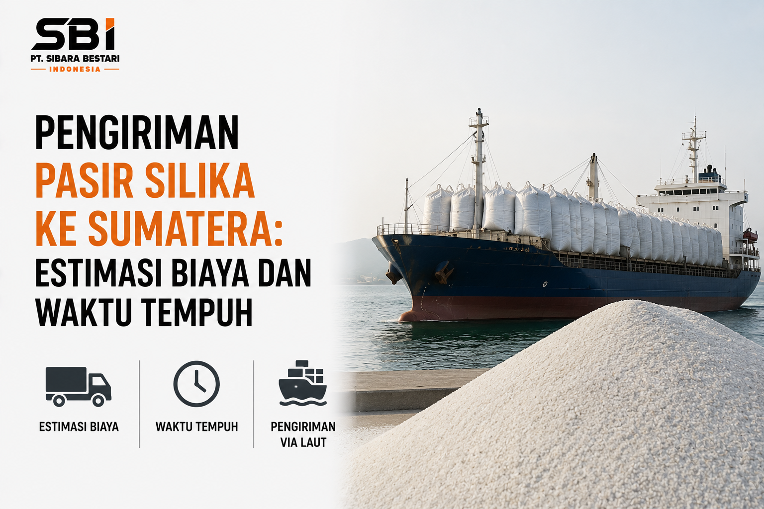 Pengiriman Pasir Silika ke Sumatera: Estimasi Biaya dan Waktu Tempuh