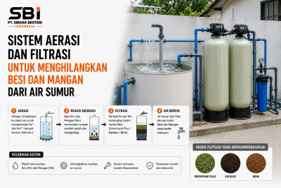 sistem aerasi filtrasi besi mangan air sumur