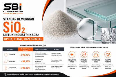 standar kemurnian SIO2 Untuk industri kaca